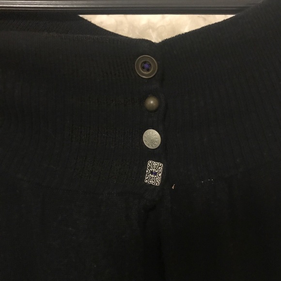 Off the shoulder Free People Black Sweater - Picture 3 of 7